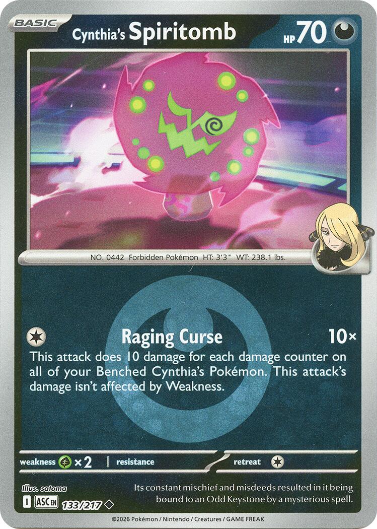 Cynthia's Spiritomb (133/217) (Energy Symbol Pattern) [Mega Evolution: Ascended Heroes] | Clutch Gaming