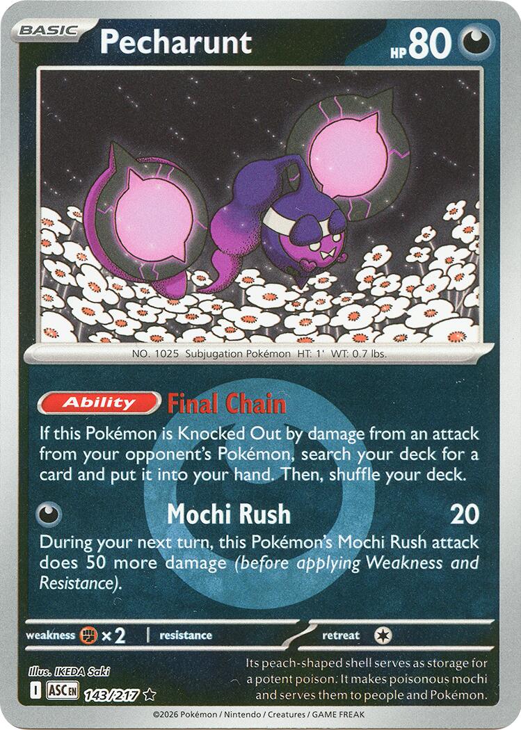 Pecharunt (143/217) (Energy Symbol Pattern) [Mega Evolution: Ascended Heroes] | Clutch Gaming
