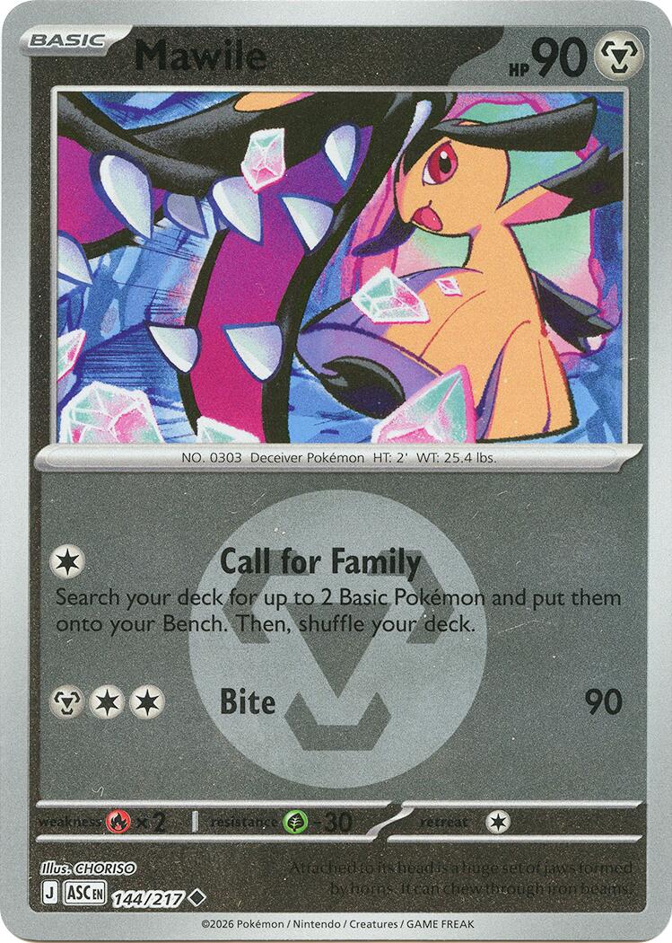 Mawile (144/217) (Energy Symbol Pattern) [Mega Evolution: Ascended Heroes] | Clutch Gaming