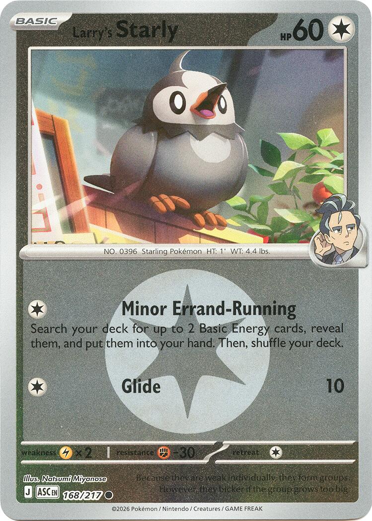 Larry's Starly (168/217) (Energy Symbol Pattern) [Mega Evolution: Ascended Heroes] | Clutch Gaming