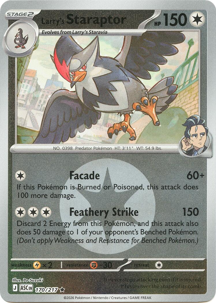 Larry's Staraptor (170/217) (Energy Symbol Pattern) [Mega Evolution: Ascended Heroes] | Clutch Gaming
