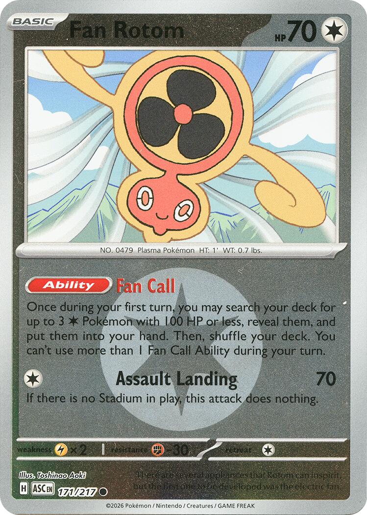 Fan Rotom (171/217) (Energy Symbol Pattern) [Mega Evolution: Ascended Heroes] | Clutch Gaming