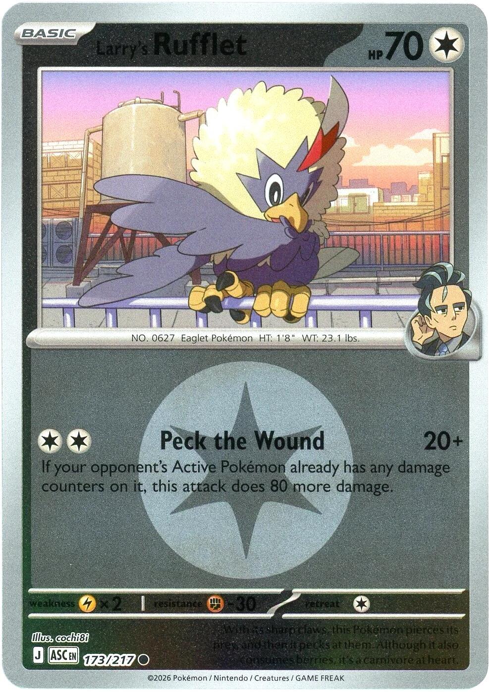 Larry's Rufflet (173/217) (Energy Symbol Pattern) [Mega Evolution: Ascended Heroes] | Clutch Gaming