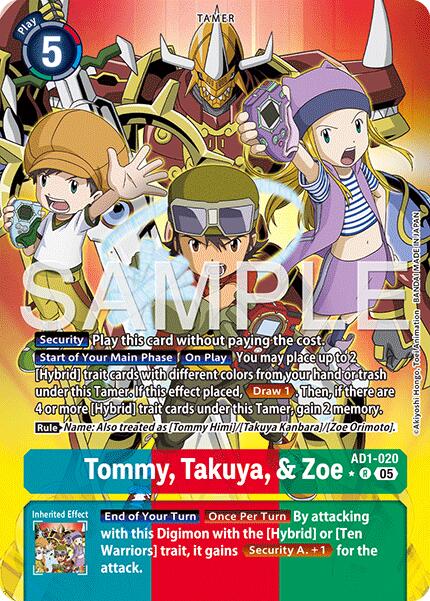 Tommy, Takuya, & Zoe [AD1-020] (Alternate Art) [Advanced Booster Digimon Generation] | Clutch Gaming