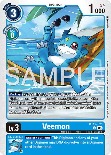Veemon [BT12-021] [Advanced Booster Digimon Generation] | Clutch Gaming