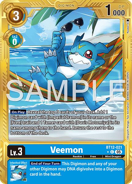Veemon [BT12-021] (Alternate Art) [Advanced Booster Digimon Generation] | Clutch Gaming