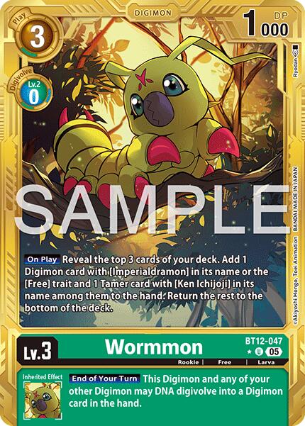Wormmon [BT12-047] (Alternate Art) [Advanced Booster Digimon Generation] | Clutch Gaming