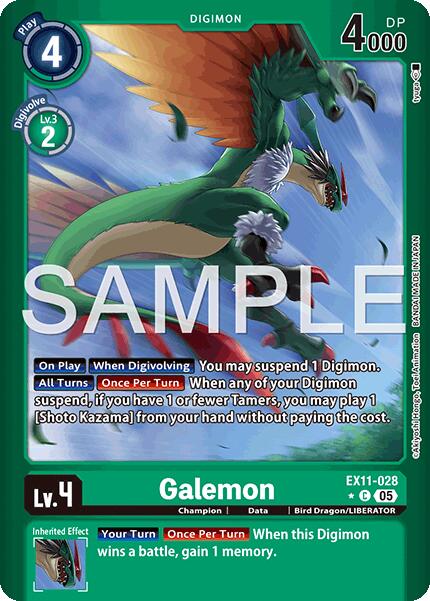 Galemon [EX11-028] (Limited Foil) [Dawn of Liberator] | Clutch Gaming