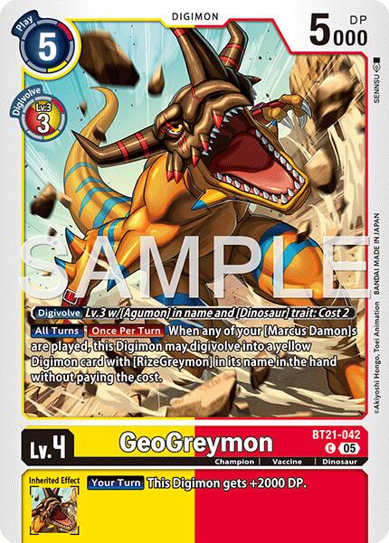 GeoGreymon [BT21-042] [Advanced Booster Digimon Generation] | Clutch Gaming