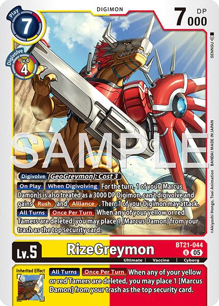 RizeGreymon [BT21-044] [Advanced Booster Digimon Generation] | Clutch Gaming