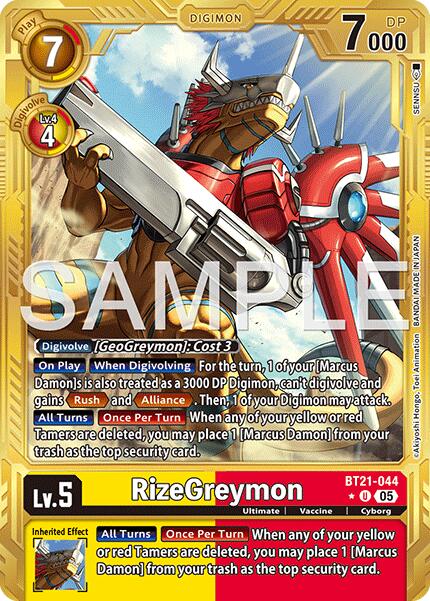 RizeGreymon [BT21-044] (Alternate Art) [Advanced Booster Digimon Generation] | Clutch Gaming