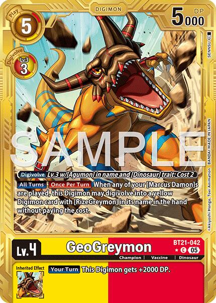 GeoGreymon [BT21-042] (Alternate Art) [Advanced Booster Digimon Generation] | Clutch Gaming