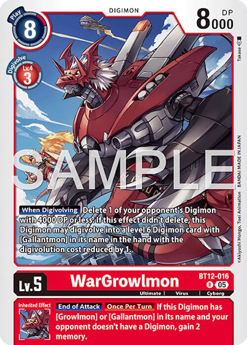 WarGrowlmon [BT12-016] [Advanced Booster Digimon Generation] | Clutch Gaming