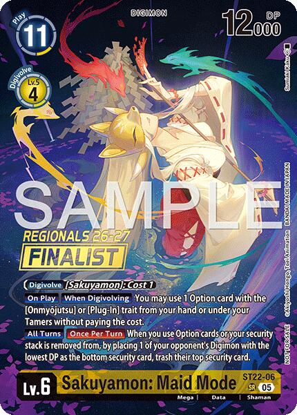 Sakuyamon: Maid Mode [ST22-06] (Regionals 26-27 Season 1 Finalist) [Starter Deck: Amethyst Mandala Advanced Deck Set] | Clutch Gaming