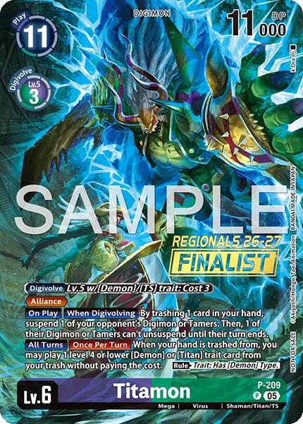 Titamon [P-209] (Regionals 26-27 Season 1 Finalist) [Promotional Cards] | Clutch Gaming