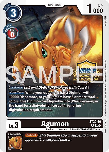 Agumon [ST20-10] (World Championship 26–27 Regionals Season 1) [Starter Deck: Protector of Light] | Clutch Gaming