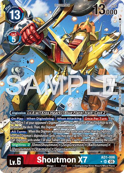 Shoutmon X7 [AD1-006] (Alternate Art) [Advanced Booster Digimon Generation] | Clutch Gaming