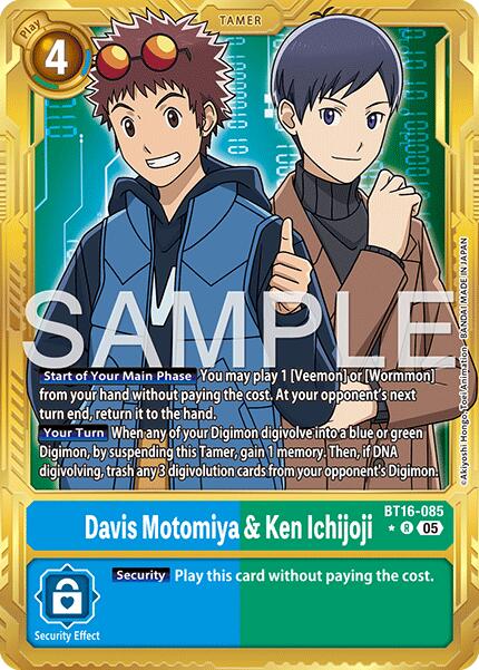 Davis Motomiya & Ken Ichijoji [BT16-085] (Alternate Art) [Advanced Booster Digimon Generation] | Clutch Gaming