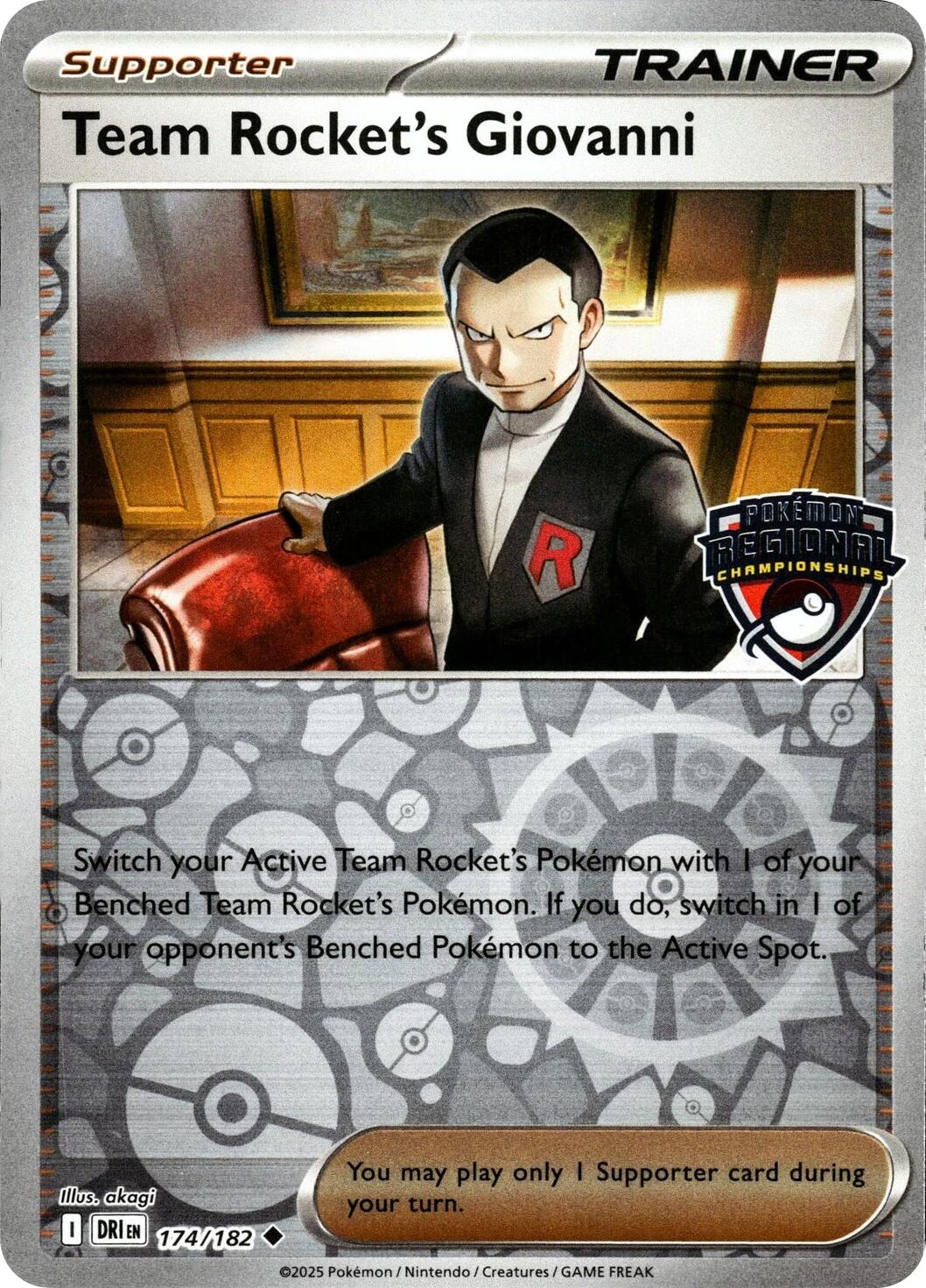 Team Rocket's Giovanni (174/182) [League & Championship Cards] | Clutch Gaming