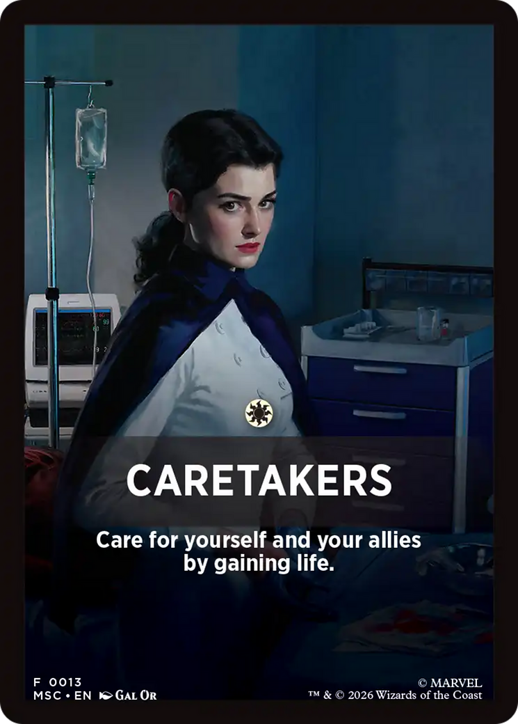 Caretakers Theme Card [Marvel Super Heroes Commander] | Clutch Gaming