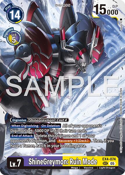 ShineGreymon: Ruin Mode [EX4-074] [Advanced Booster Digimon Generation] | Clutch Gaming