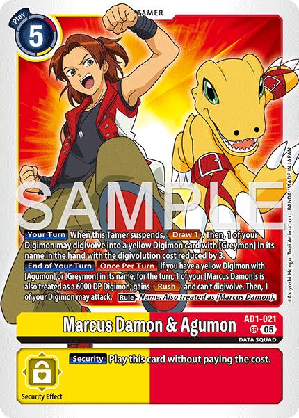Marcus Damon & Agumon [AD1-021] [Advanced Booster Digimon Generation] | Clutch Gaming