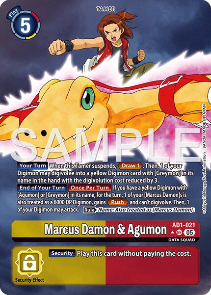 Marcus Damon & Agumon [AD1-021] (Alternate Art) [Advanced Booster Digimon Generation] | Clutch Gaming