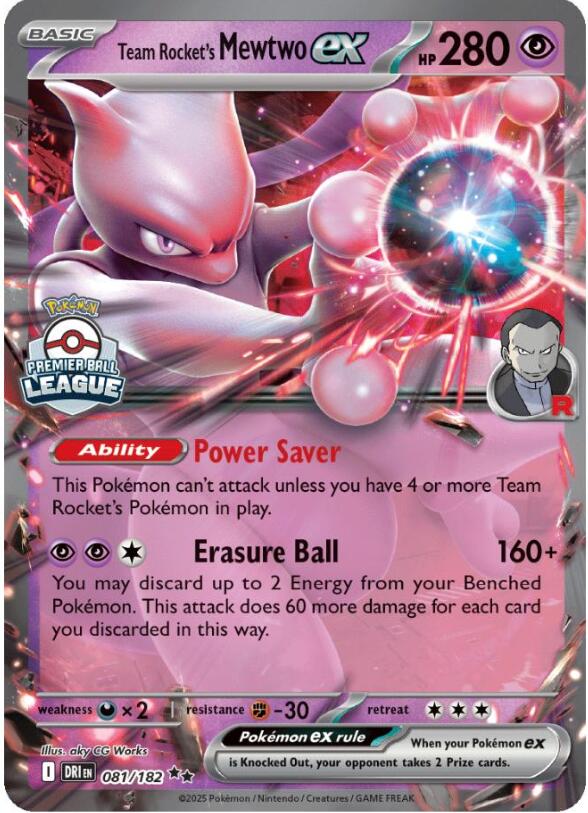 Team Rocket's Mewtwo ex (081/182) [League & Championship Cards] | Clutch Gaming