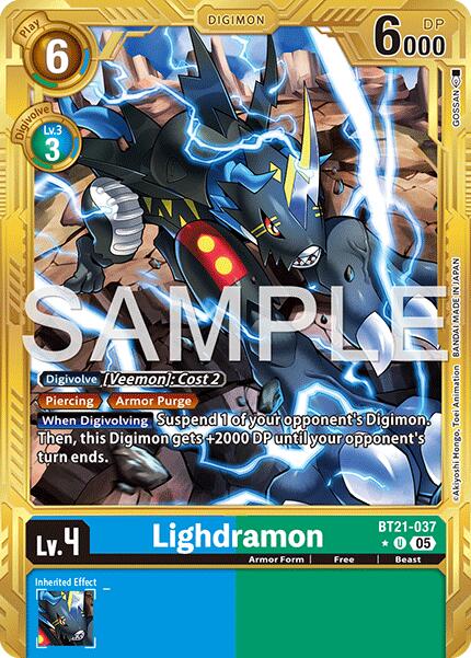 Lighdramon [BT21-037] (Gold Border) [Advanced Booster Digimon Generation] | Clutch Gaming