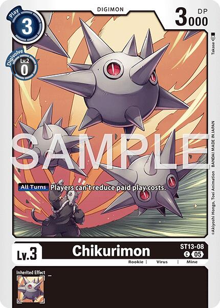 Chikurimon [ST13-08] (Foil Reprint) [Advanced Booster Digimon Generation] | Clutch Gaming
