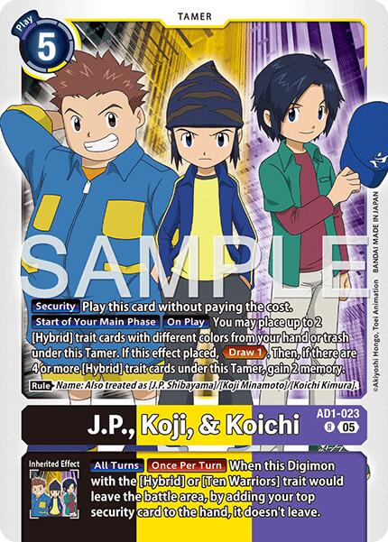 J.P., Koji, & Koichi [AD1-023] [Advanced Booster Digimon Generation] | Clutch Gaming