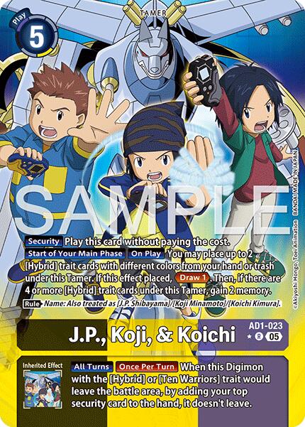J.P., Koji, & Koichi [AD1-023] (Alternate Art) [Advanced Booster Digimon Generation] | Clutch Gaming