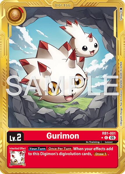 Gurimon [RB1-001] (Gold Border) [Advanced Booster Digimon Generation] | Clutch Gaming
