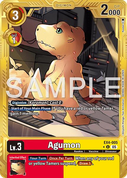 Agumon [EX4-005] - EX4-005 (Gold Border) [Advanced Booster Digimon Generation] | Clutch Gaming