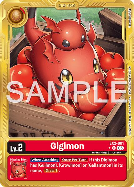 Gigimon [EX2-001] (Gold Border) [Advanced Booster Digimon Generation] | Clutch Gaming