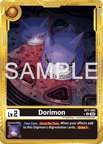 Dorimon [BT7-005] (Gold Border) [Advanced Booster Digimon Generation] | Clutch Gaming