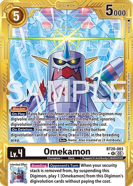 Omekamon [BT20-083] (Gold Border) [Advanced Booster Digimon Generation] | Clutch Gaming