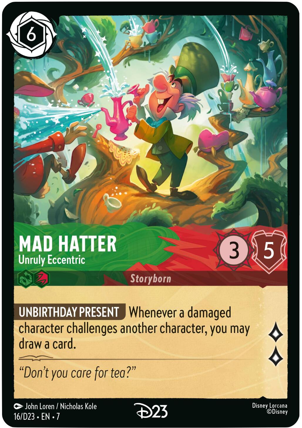 Mad Hatter - Unruly Eccentric (16) [D23 Promos] | Clutch Gaming