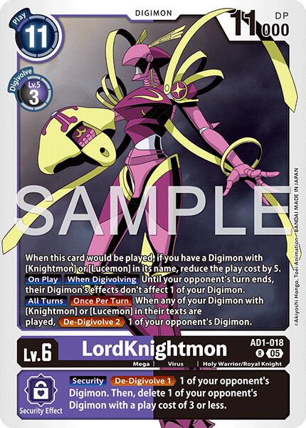 LordKnightmon [AD1-018] [Advanced Booster Digimon Generation] | Clutch Gaming