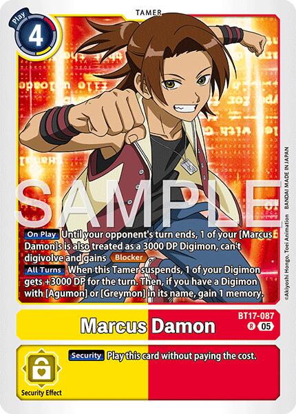 Marcus Damon [BT17-087] (Reprint) [Advanced Booster Digimon Generation] | Clutch Gaming