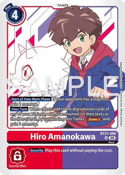 Hiro Amanokawa [BT21-080] - BT21-080 (Reprint) [Advanced Booster Digimon Generation] | Clutch Gaming