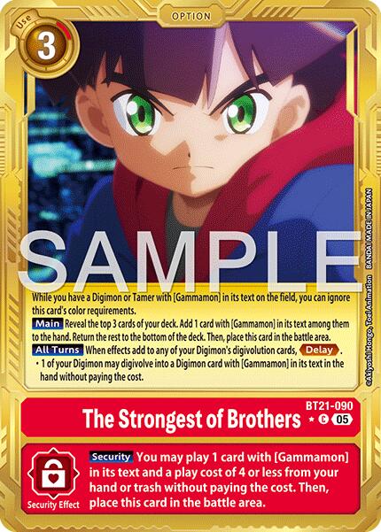 The Strongest of Brothers [BT21-090] (Gold Border) [Advanced Booster Digimon Generation] | Clutch Gaming