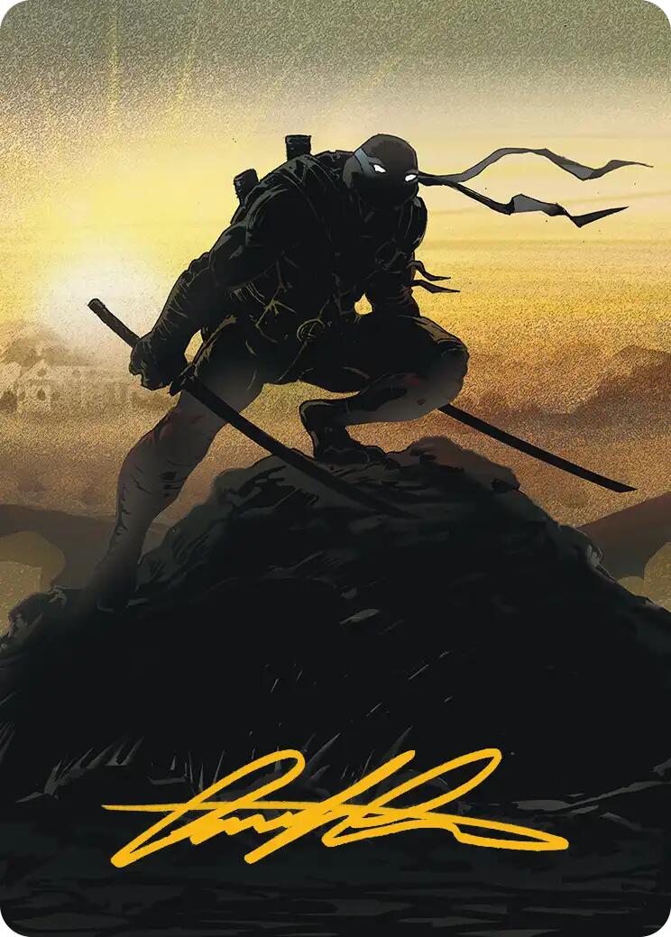 Leonardo, Sewer Samurai Art Card (20/54) (Gold-Stamped Signature) [Teenage Mutant Ninja Turtles Art Series] | Clutch Gaming