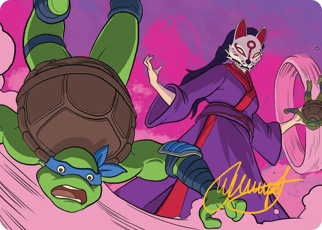 Kitsune's Technique Art Card (Gold-Stamped Signature) [Teenage Mutant Ninja Turtles Art Series] | Clutch Gaming