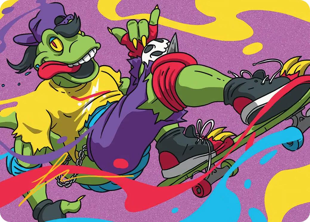 Mondo Gecko Art Card (Gold-Stamped Signature) [Teenage Mutant Ninja Turtles Art Series] | Clutch Gaming