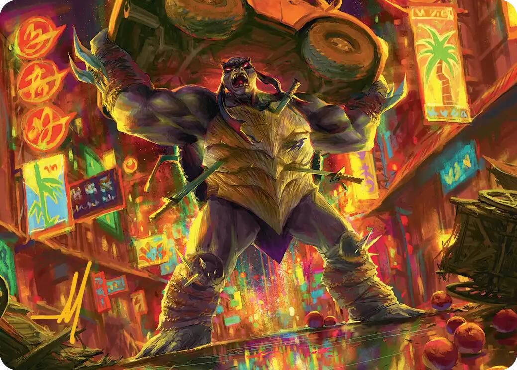 Slash, Reptile Rampager Art Card (Gold-Stamped Signature) [Teenage Mutant Ninja Turtles Art Series] | Clutch Gaming