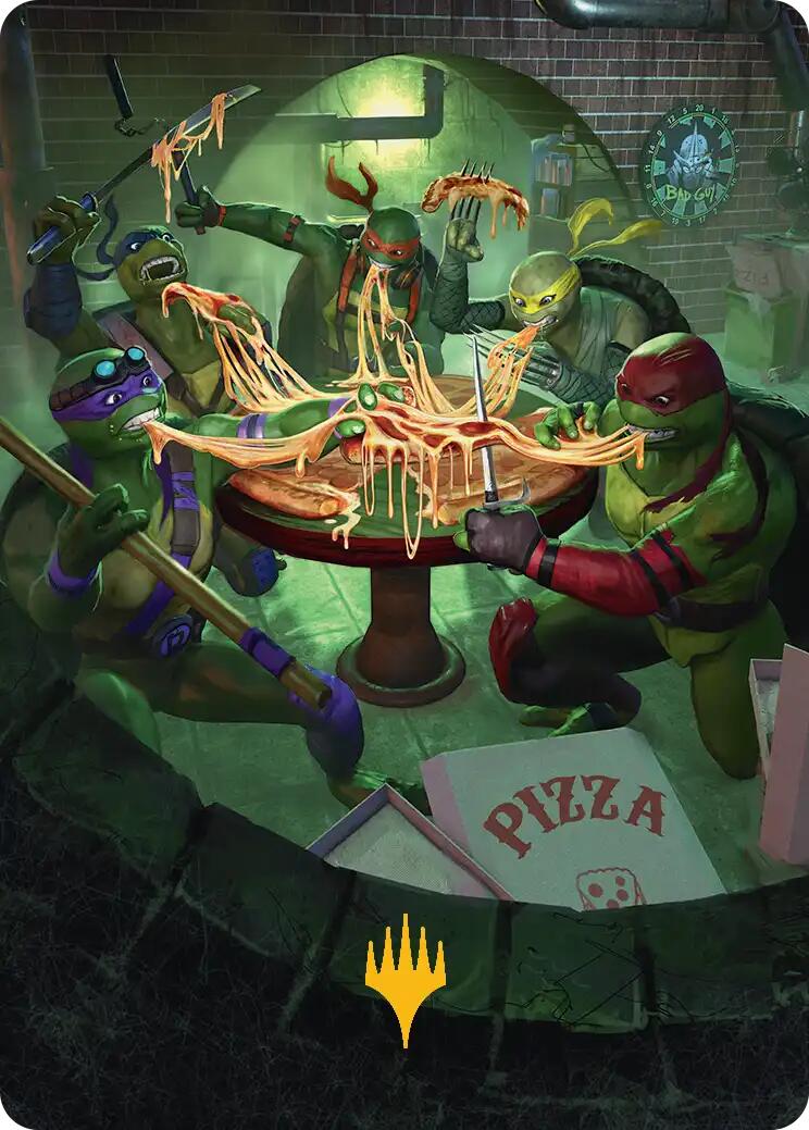 Food Chain Art Card (Gold-Stamped) [Teenage Mutant Ninja Turtles Art Series] | Clutch Gaming