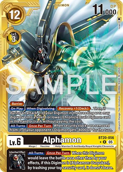 Alphamon [BT20-056] (Gold Border) [Advanced Booster Digimon Generation] | Clutch Gaming