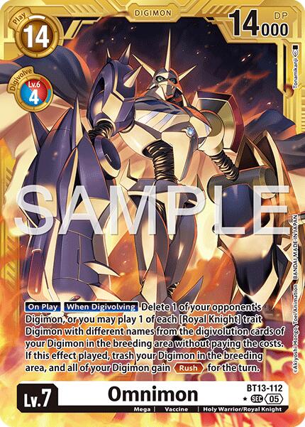 Omnimon [BT13-112] (Gold Border) [Advanced Booster Digimon Generation] | Clutch Gaming
