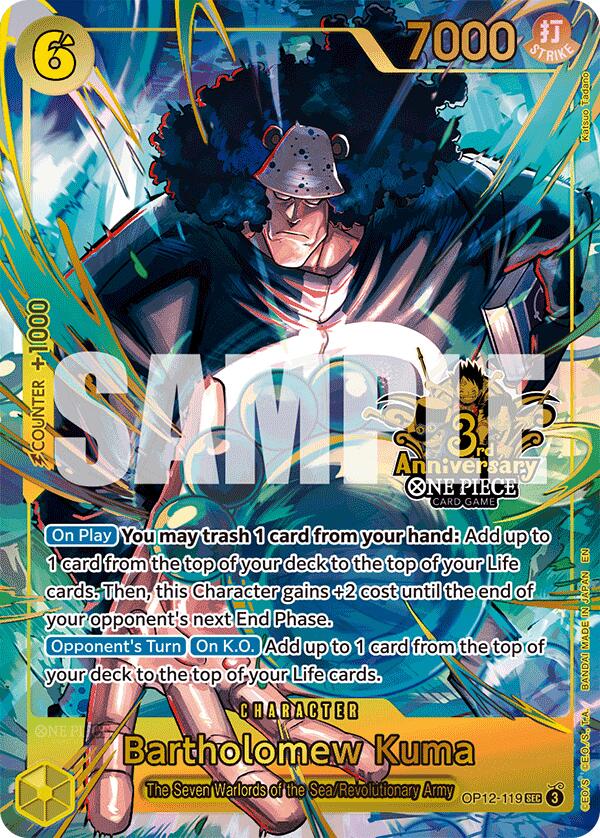 Bartholomew Kuma (Japanese Version 3rd Anniversary Set) [One Piece Promotion Cards] | Clutch Gaming